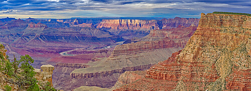 Grand Canyon viewed before sunset, west of Papago Point, Grand Canyon National Park, UNESCO World Heritage Site, Arizona, United States of America, North America