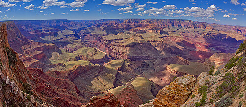 North Rim of Grand Canyon in the distance viewed from west of Pinal Point on the South Rim, Grand Canyon National Park, UNESCO World Heritage Site, Arizona, United States of America, North America