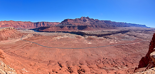 Panorama of Marble Canyon viewed from Johnson Point below the Vermilion Cliffs, Glen Canyon Recreation Area, Arizona, United States of America, North America