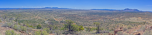 A super panorama of Chino Valley viewed from the summit of Sullivan Butte, Arizona, United States of America, North America