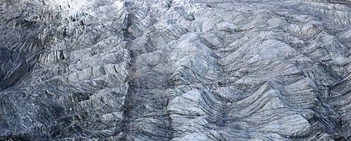 Glacier ice flow shapped by wind