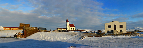 Panorama image of Modrudalur Ranch, Iceland, Polar Regions