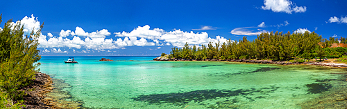 Whale Bone (or Whalebone) Bay, St George's, Bermuda. A popular spot for snorkeling and where traces of volcanic rock can be found in the sand.