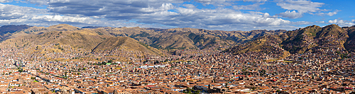 Panoramic view of Cusco (Cuzco) city, Cusco Province, Cusco Region, Peru, South America