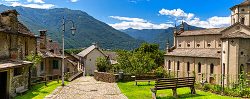 The historic center of the village of Vogogna, Ossola Valley, Verbano Cusio Ossola district, Piedmont, Italy, Europe