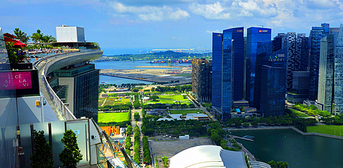 Central Business District from top of Marina Sands Hotel, Singapore