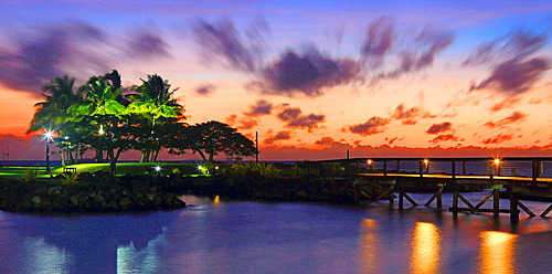 Twilight, First Landing Beach Resort, near Nadi, Viti Levu, Fiji, South Pacific