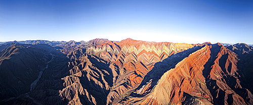 Layered mountains, Serrania de Hornocal, Humahuaca, Jujuy, Argentina