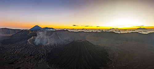 Mount Bromo and Batok volcano, Bromo Tengger Semeru National Park, East Java, Indonesia