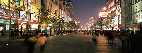 New pedestrian shopping street, Wangfujing, Beijing, China, Asia