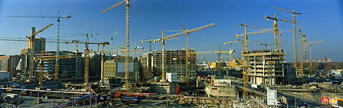 Europe's largest building site of 68000 square metres, at the Potsdama Platz in the city of Berlin, Germany, Europe