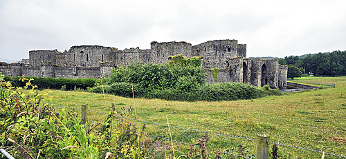 Panorama of Beaumaris Castle, UNESCO World Heritage Site, Anglesey, Wales, United Kingdom, Europe