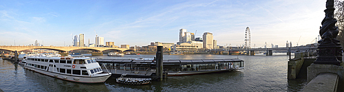 View of the Thames towards the South Bank