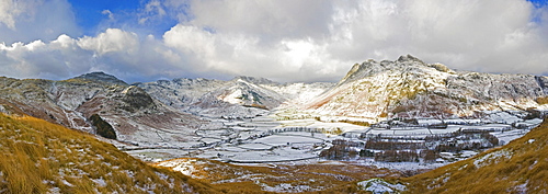 Langdale Pikes from Side Pike, Lake District National Park, Cumbria, England, United Kingdom, Europe