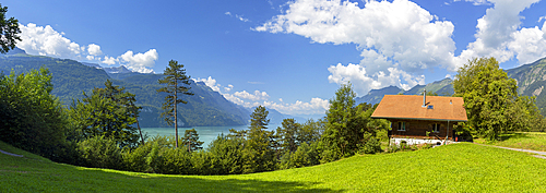 House overlooking Lake Brienz, Brienz, Bernese Oberland, Switzerland