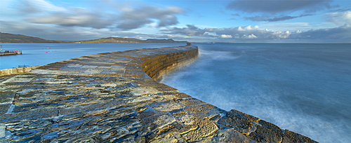 The Cobb Harbour Wall, Lyme Regis, Jurassic Coast, UNESCO World Heritage Site, Dorset, England, United Kingdom, Europe