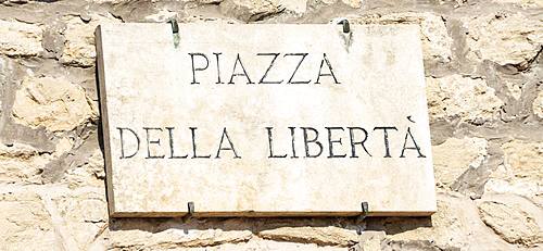 Sign, Piazza della Liberta, San Marino, Europe