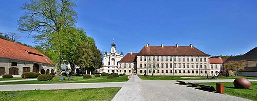 Raitenhaslach Monastery, St. George's Church and Academy Centre TUM Raitenhaslach, Burghausen, Upper Bavaria, Bavaria, Germany, Europe