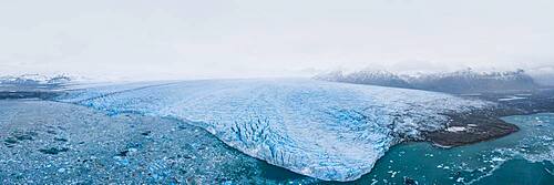 The Vatnajoekull glacier from the air, Iceland, Europe