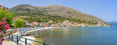 View of harbour and promenade in Agia Effimia, Kefalonia, Ionian Islands, Greek Islands, Greece, Europe