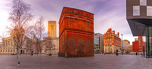 View of Mann Island Buildings, Liverpool City Centre, Liverpool, Merseyside, England, United Kingdom, Europe