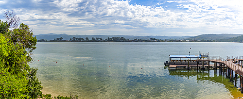 View of Knysna River from Featherbed Nature Reserve, Knysna, Garden Route, Western Cape, South Africa, Africa