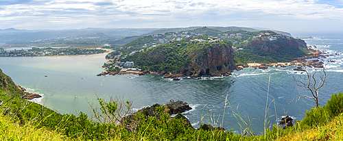 View of the Heads and Knysna River from Featherbed Nature Reserve, Knysna, Garden Route, Western Cape  South Africa, Africa