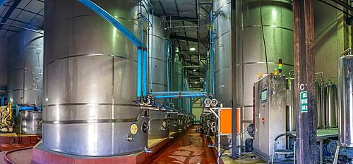 View of interior of Robertson Kooperatiewe Wynmakery, Robertson, Western Cape, South Africa, Africa