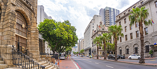 View of hotels on Wale Street, Cape Town, Western Cape, South Africa, Africa