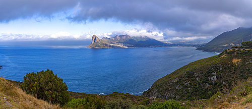 View of Hout Bay from Chapmans Peak Drive, Hout Bay, Table Mountain National Park, Cape Town, Western Cape, South Africa, Africa