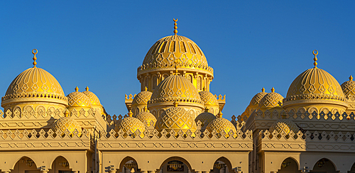 View of Al Mina Mosque during golden hour, Hurghada, Red Sea Governorate, Egypt, Africa, North Africa, Africa