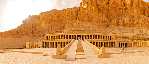 View of Mortuary Temple of Hatshepsut, UNESCO World Heritage Site, Deir el-Bahari, Thebes, Egypt, North Africa, Africa