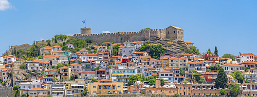 View of Kavala Fortress from the port, Kavala, Dimos Kavalas, Eastern Macedonia and Thrace, Gulf of Thasos, Gulf of Kavala, Greece, Europe