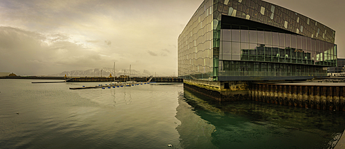 View of the Harpa Concert Hall and Conference Centre, Reykjavík, Iceland, Europe