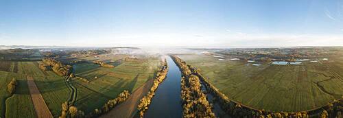 Sunrise over Adour River, Les Landes, Nouvelle-Aquitaine, France, Europe