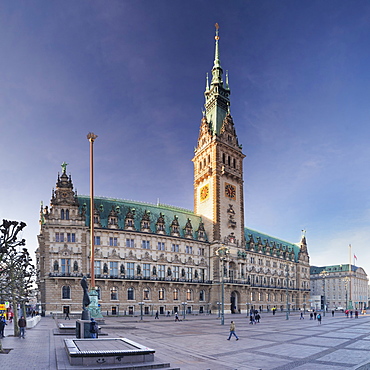 Rathaus (city hall) at Rathausmarkt place, Hamburg, Hanseatic City, Germany, Europe