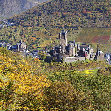 Reichsburg Castle, Cochem, Moselle Valley, Rhineland-Palatinate, Germany, Europe