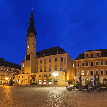 Town Hall at Hauptmarkt Square, Bautzen, Upper Lusatia, Saxony, Germany, Europe