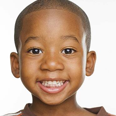 Close up of African boy smiling