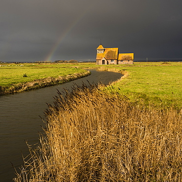 St. Thomas Becket Church, Fairfield, Romney Marsh, Kent, England, United Kingdom, Europe