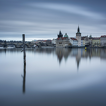 Prague at dawn, Prague, Czech Republic, Europe