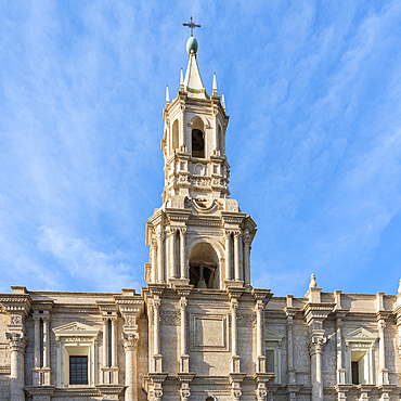 Tower of Basilica Cathedral of Arequipa, UNESCO, Arequipa, Peru