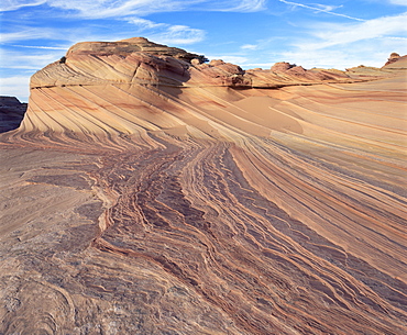 Rock formation known as Swirls on Colorado Plateau, Arizona, United States of America (U.S.A.), North America