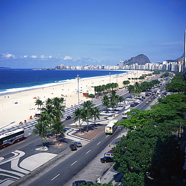 Overlooking Copacabana Beach, Rio de Janeiro, Brazil, South America