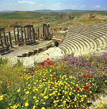 Roman theatre at Dougga, Tunisia