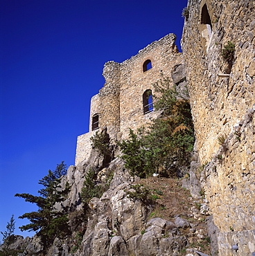 Byzantine watchtower rebuilt as a castle by Lusignans in the 12th century, Buffavento, Northern Cyprus, Cyprus, Europe