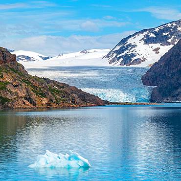 Glacier at Prins Christian Sund, Greenland, North America