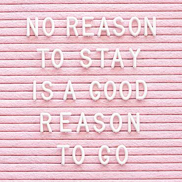 Motivational message pink background