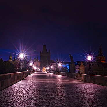 Prague at night