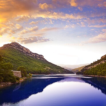Ulldecona reservoir dam in Castellon of Spain